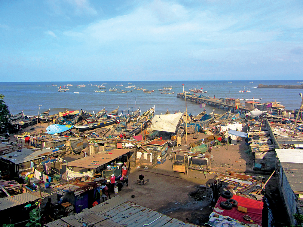 Une communauté de pêcheurs dans le district de Jamestown à Accra, au Ghana. [TULLOW OIL]